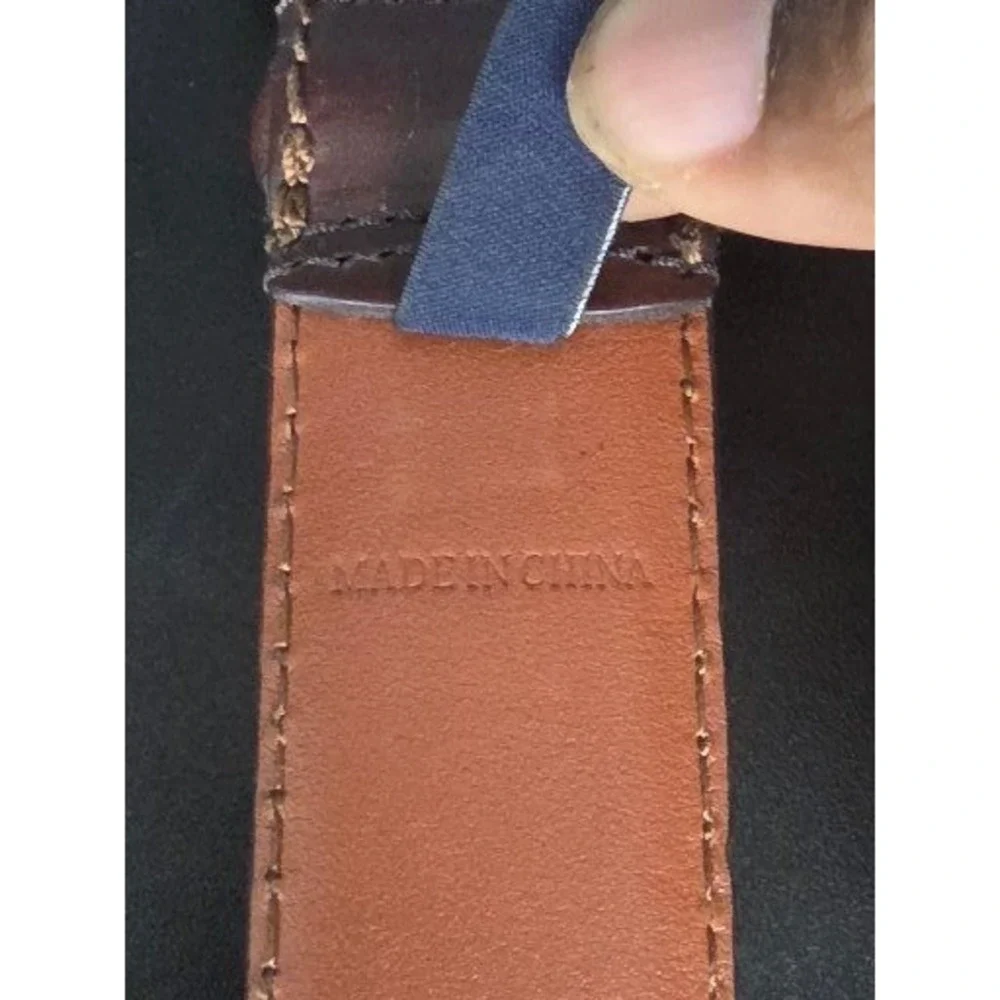 Cremieux Mens‎ Italian Full Grain Leather Belt Brown Sz 40 Dress Casual Workwear